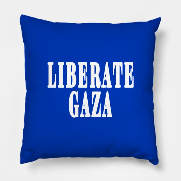 LIBERATE GAZA - White - Back Pillow by SubversiveWare