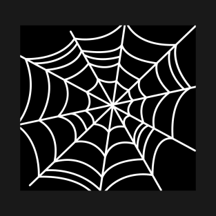 Spider Web Black and White Vector, Artwork T-Shirt