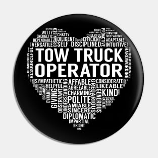 Tow Truck Operator Heart Pin