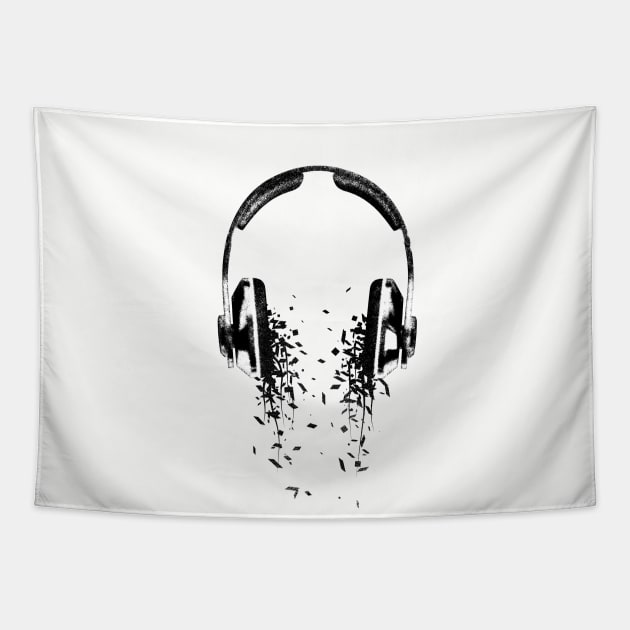 Listen to your stuff - headphones Tapestry by bangtees