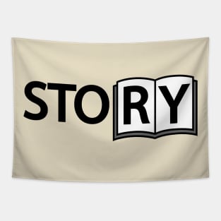 Story one word typography design Tapestry