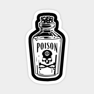 skull and poison for halloween Magnet