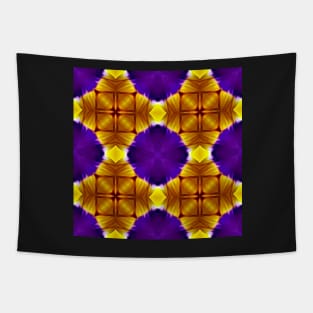 Royal Purple Violet Primrose With Gold Pattern 8 Tapestry