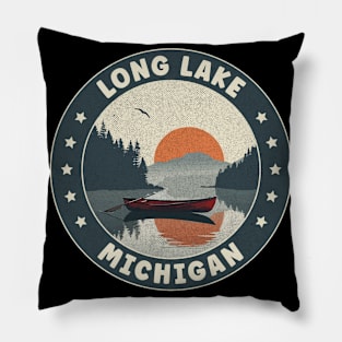 Long Lake Michigan Sunset Pillow