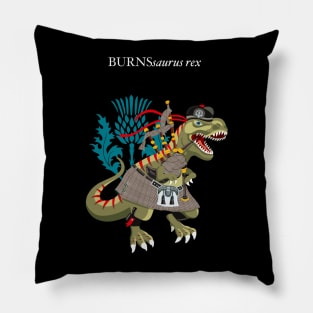 Clanosaurus Rex BURNSsaurus rex Plaid Burns Scotland Robbie Burns Family Tartan Pillow