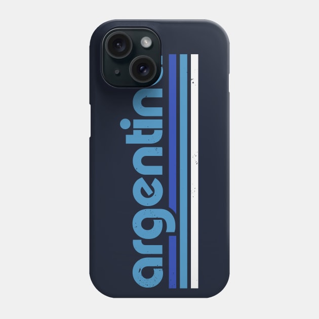 Retro Argentina Football // Vintage Grunge Proud Argentine Word Art Phone Case by Now Boarding