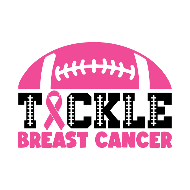 Tackle Breast Cancer Football Sport Awareness Support Pink Ribbon by Color Me Happy 123