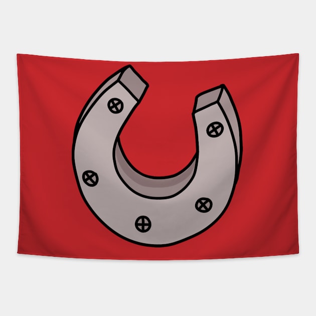 Lucky Horseshoe - Luck Symbols Tapestry by DiegoCarvalho