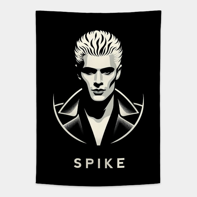 Rebel Vampire: Retro-Inspired Spike Title Tapestry by Retro Travel Design