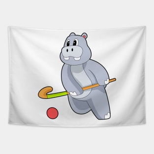 Hippo Hockey Hockey stick Tapestry