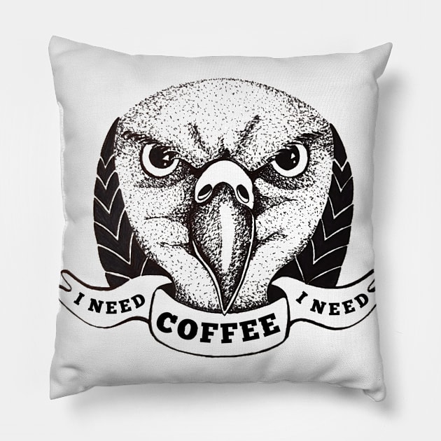 I need coffee Pillow by Smriti_artwork