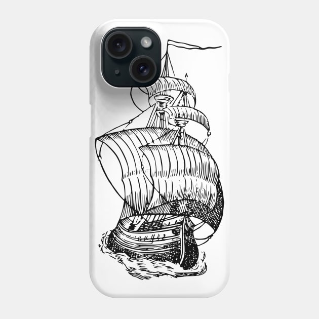 Minimal Boat Design Phone Case by hldesign