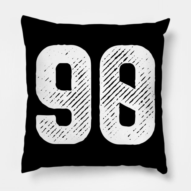 Ninety 90 Pillow by colorsplash