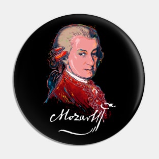 Mozart Colorful Portrait, Music-Classical-Piano Pin