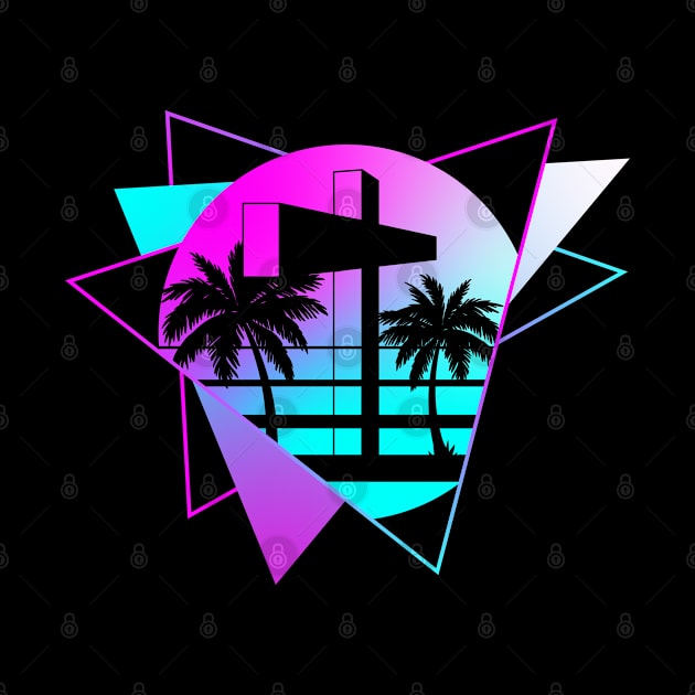 Cross and Palms by Back 2 the A-Tees