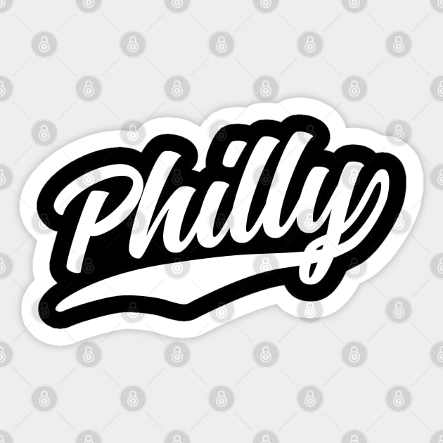 Philadelphia Eagles Retro Script Logo - Sticker