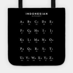 Indonesian Alphabet Chart, Black Tote