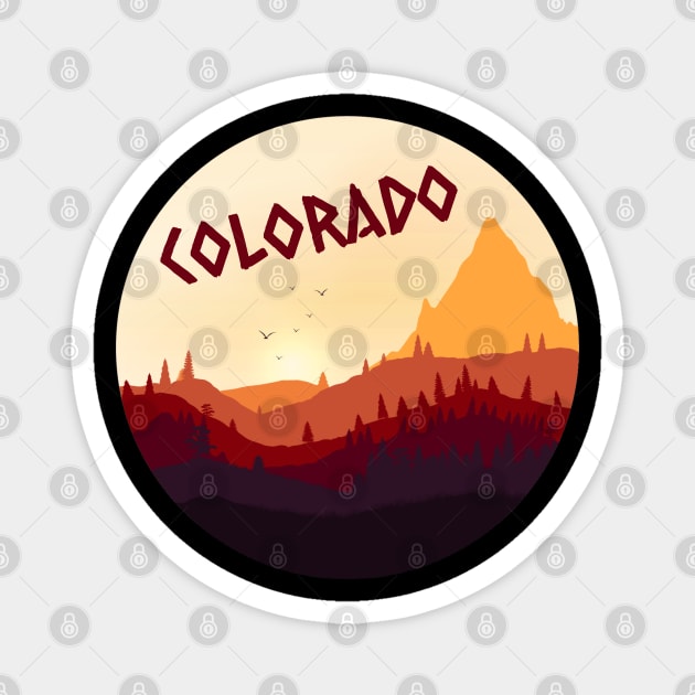 Colorado ski - Colorado hiking Magnet by UbunTo