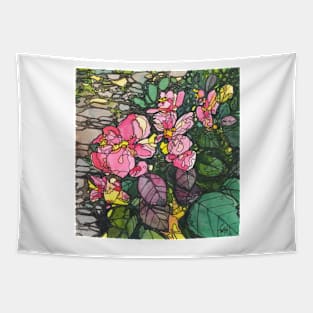 Bright and cheery pink begonias Tapestry