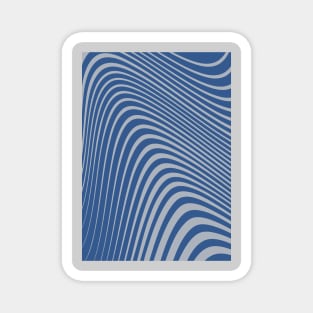 Aesthetic Blue - Modern Abstract Wavy Line Magnet