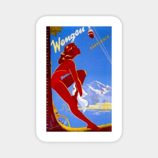 Vintage Travel - Wengen Magnet