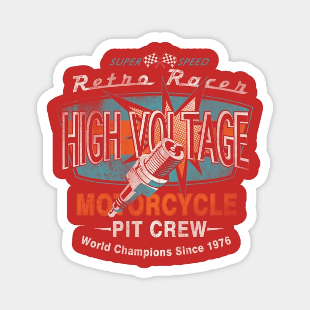High voltage motorcycle Magnet by Shirt.ly