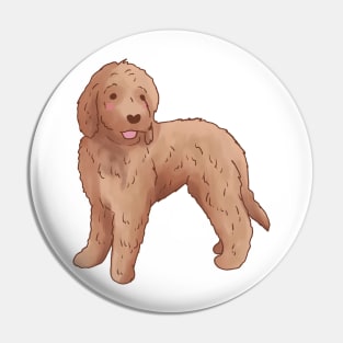 Golden Doodle illustration Pin