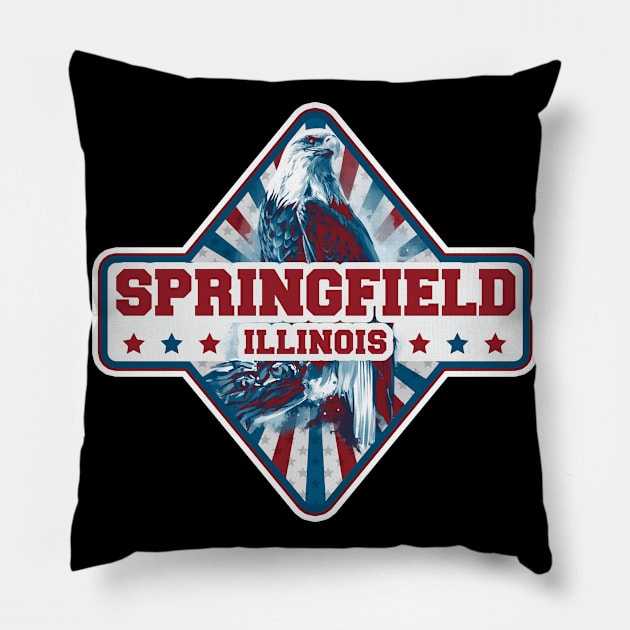 Springfield city gift. Town in USA Pillow by SerenityByAlex