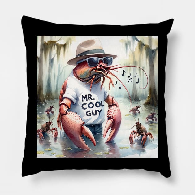 Mr. Cool Guy and Friends Pillow by Happy Underground Productions