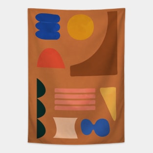 Colorful Modern Abstract Shapes 2 Tapestry