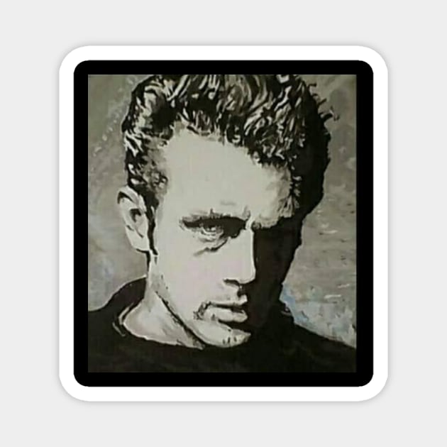 James dean Magnet by Mike Nesloney Art