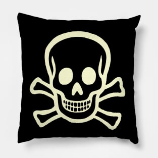 Funny Cute Kawaii Skull Face Minimalistic Pillow