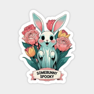 Somebunny Spooky Pastel Bunny Halloween Design Magnet