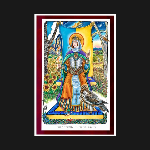 Ukrainian Queen, ( wine border) by CJs Studio 21