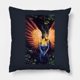 Fairy in a blue dress Pillow