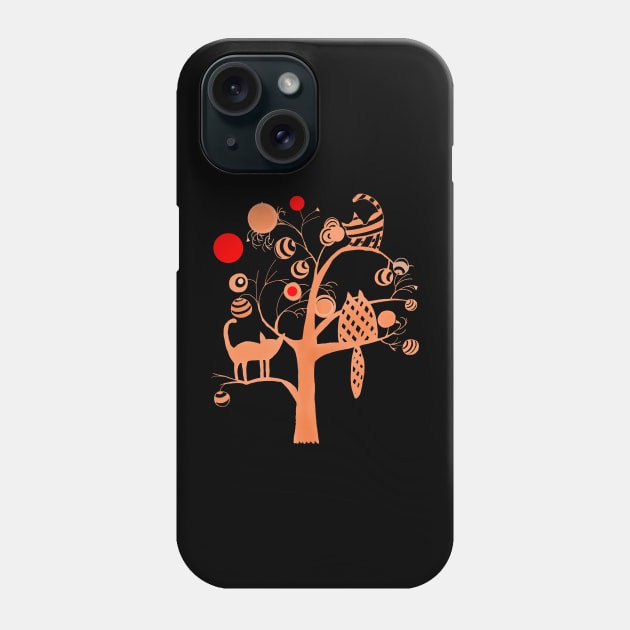 cats and peaches Phone Case by Bunny Noir