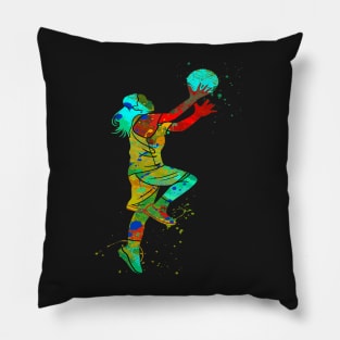 RETRO GIRL BASKETBALL PLAYER Pillow