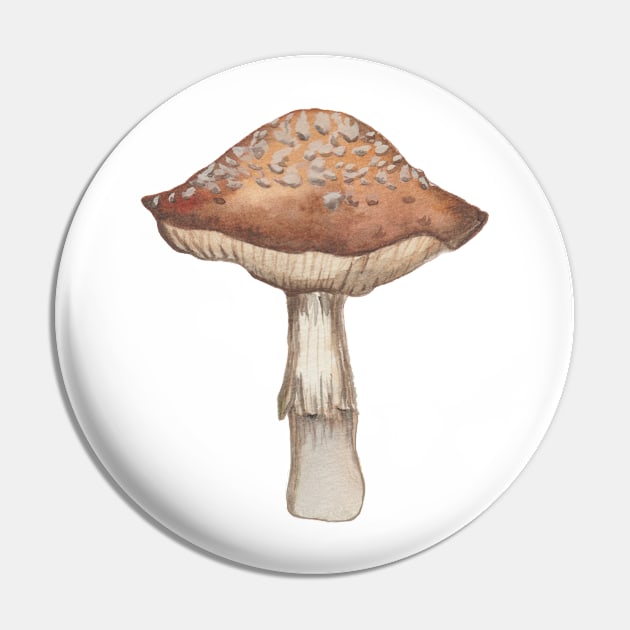 Watercolor Mushroom Stickers Pin by Jeraluna