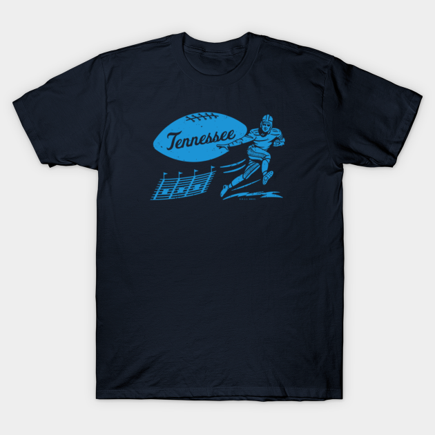 Discover Vintage Football - Tennessee Titans (Blue Tennessee Wordmark) - Tennessee Titans - T-Shirt