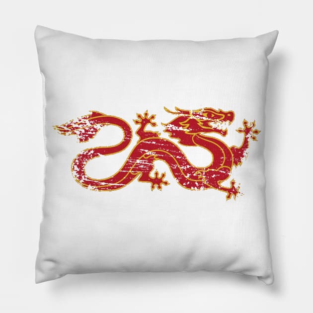 Dragon Banner Distressed. Pillow by charliecam96