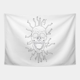 Cyber Skull Tapestry