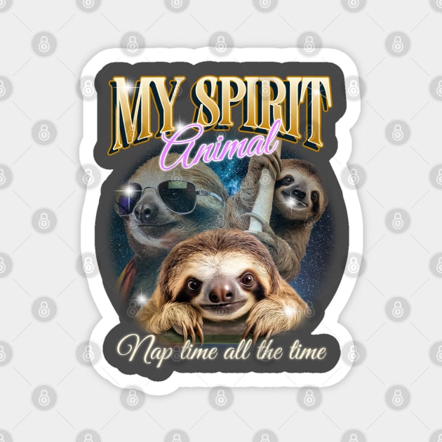 Spirit animal - sloth Magnet by BentoPrint