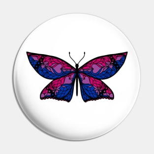 Fly With Pride: Bisexual Flag Butterfly Pin