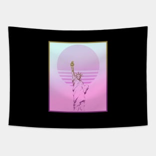 Vaporwave Statue of Liberty [Aesthetic] Tapestry