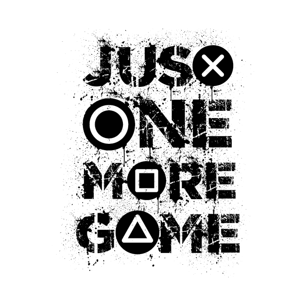 Just One More Game Funny Gaming Console Buttons Gamer Gift by Bezra