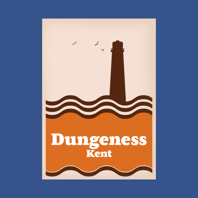 Dungeness Kent vintage style travel poster by nickemporium1