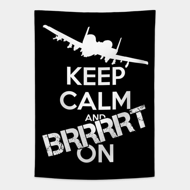 Keep Calm and Brrrt On! Tapestry by myoungncsu