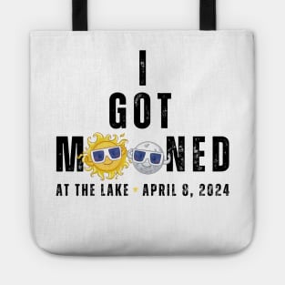 Funny I Got Mooned At The Lake Total Solar Eclipse April 8, 2024 Tote