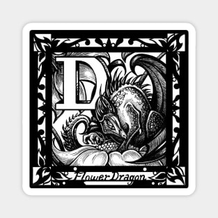 D is For Dragon Flower Magnet