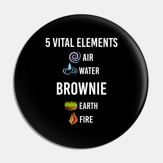 5 Elements Brownie Pin by symptomovertake